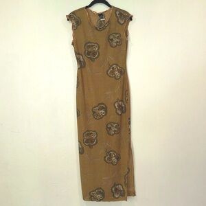 Knapp Studio Vintage Y2K 90s Floral Long Sleeveless Dress Made in USA Size Small